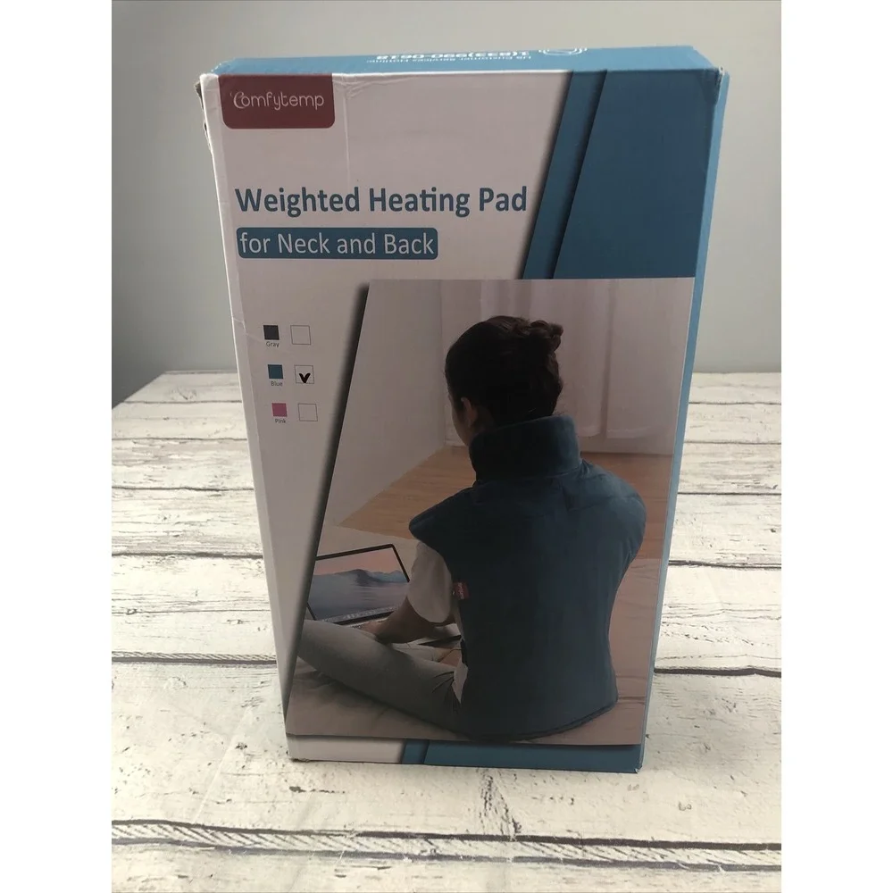 Comfytemp Weighted Heating Pad for Back Neck Shoulder With Controller Open Box